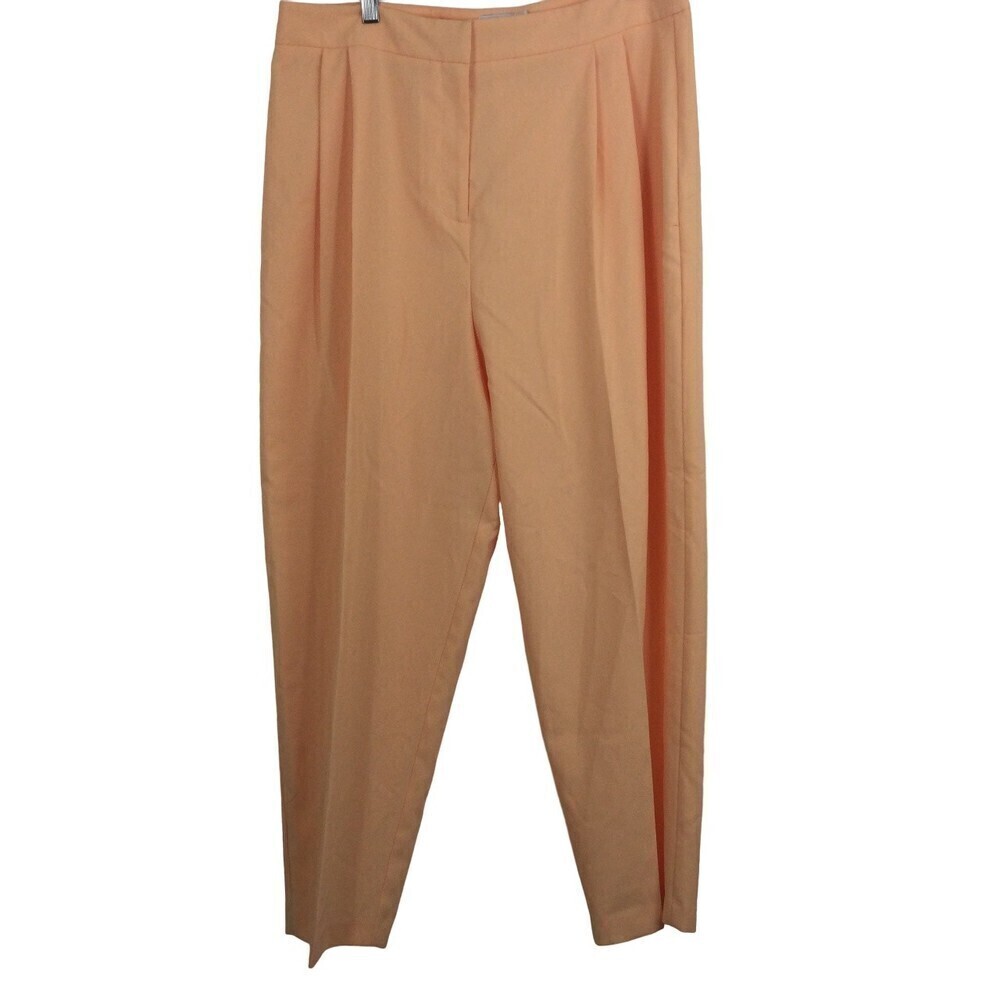 ASOS Design Womens Mansy Tapered High Rise Ankle Dress Pants Peach Size 12
